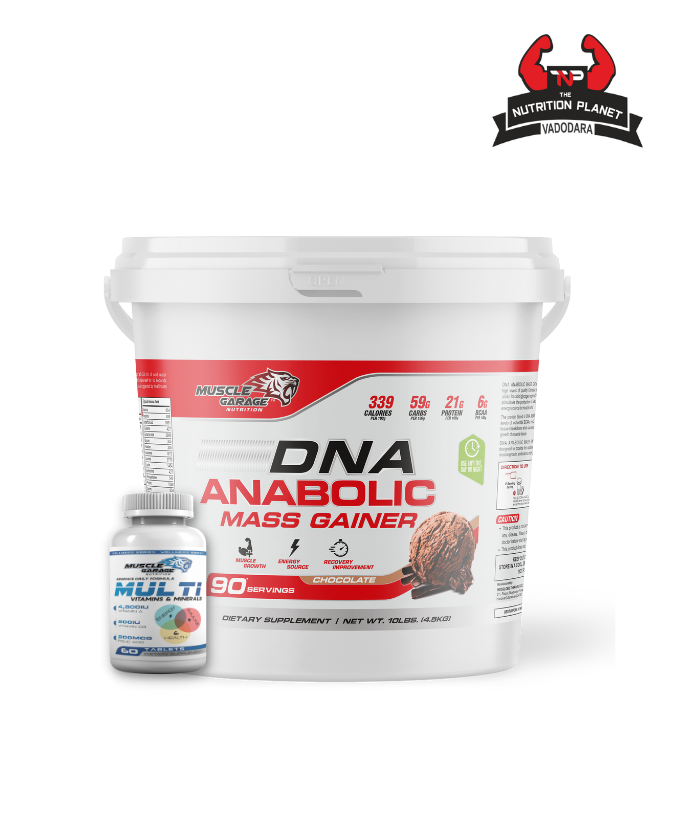 Muscle Garage DNA Anabolic Mass Gainer 5kg with Multivitamin